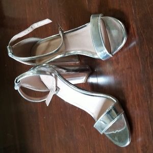 Silver Metallic Heels